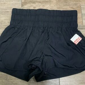 Free people women shorts-all the way home- size large color black-new with tags